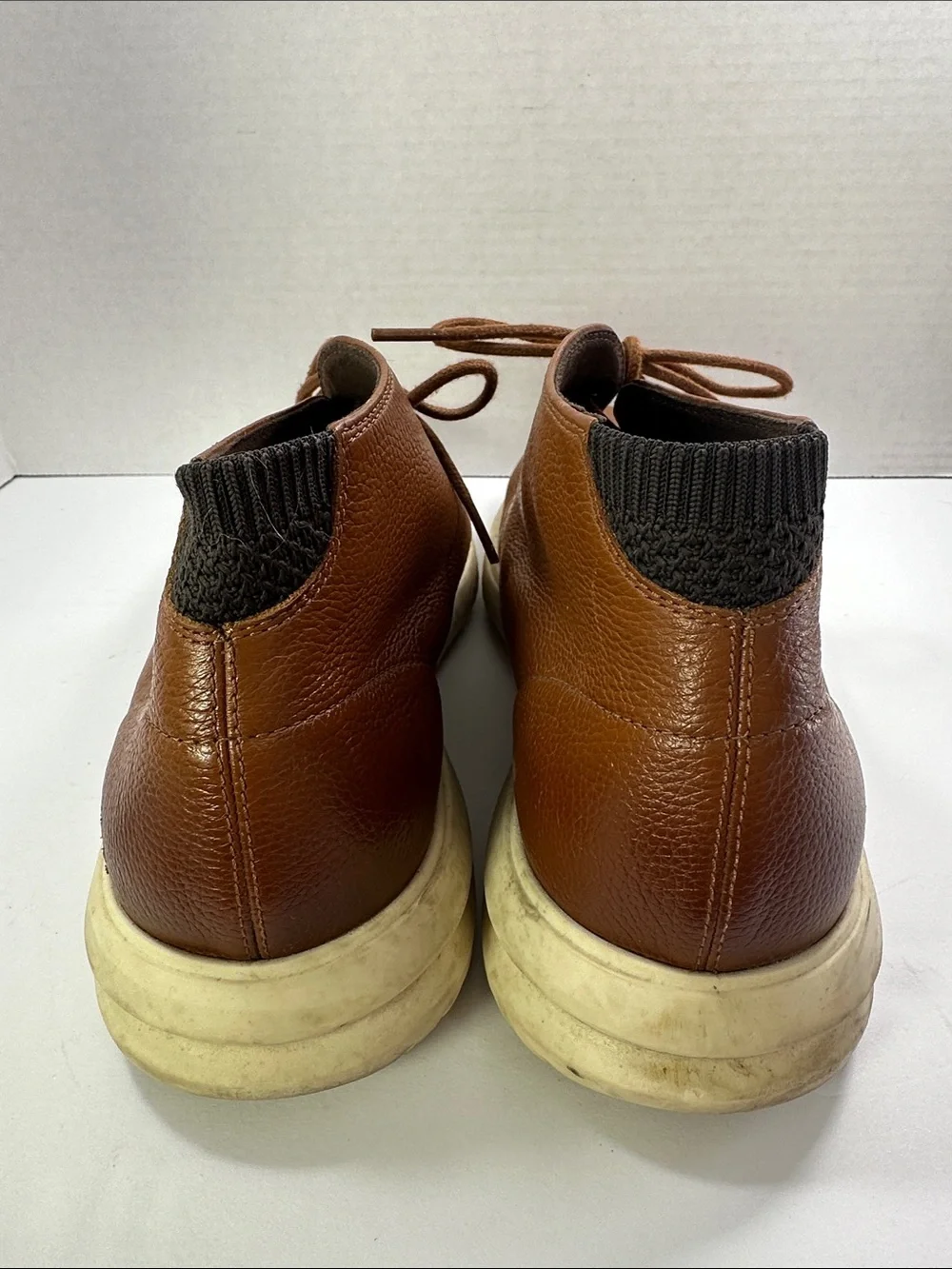 Cole Haan Tan Leather Chukka Boots Shoes Size 12 Cream Sole